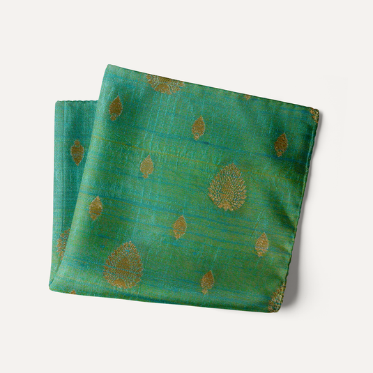 The Banaras Buta Pocket Square – Jade