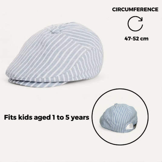 The Striped Ivy Cap - Light Blue