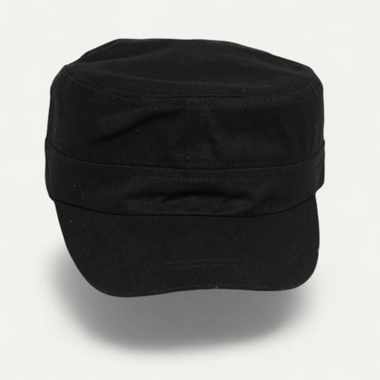 The Structured Flat-Top Cap - Black