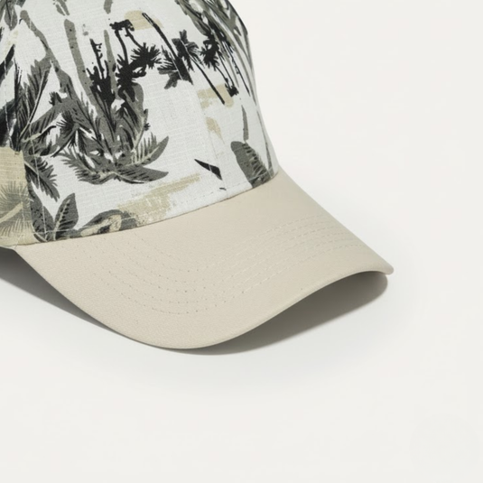 The Weekend Edit Baseball Cap – Palm Print