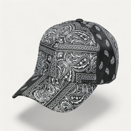 The Patterned Baseball Cap – Black Paisley