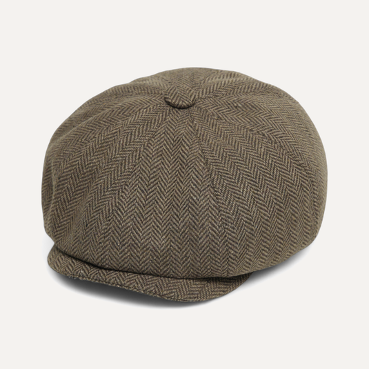Chokore Herringbone Vintage Baker Boy Cap (Camel)