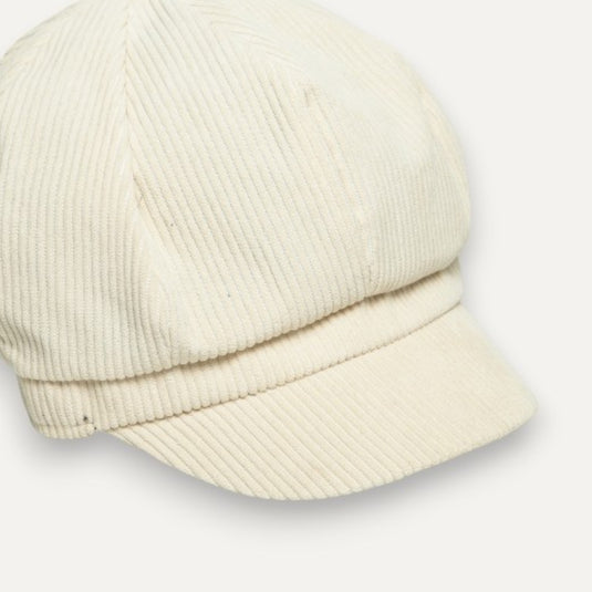 The Slow Morning Baker Boy Cap (Ivory Cord)