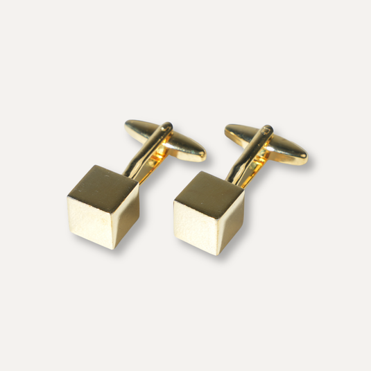The Solid Form Cuff Links – Gold