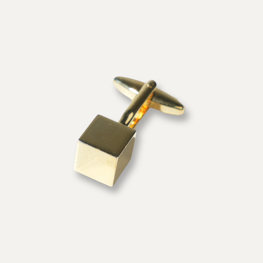 The Solid Form Cuff Links – Gold