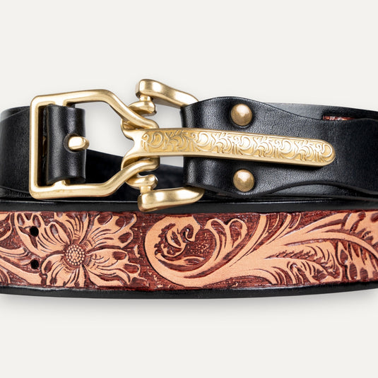 The Heirloom Trail Belt – Black & Burnt Tan