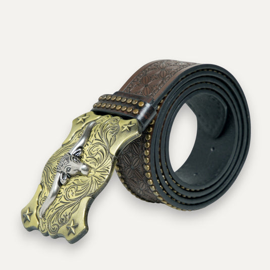 The Bull Head Heritage Belt – Brown