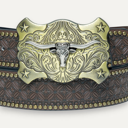 The Bull Head Heritage Belt – Brown