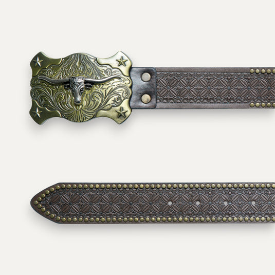 The Bull Head Heritage Belt – Brown