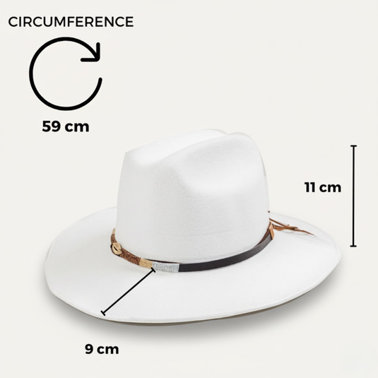 The Montara Wide-Brim Fedora (Ivory)
