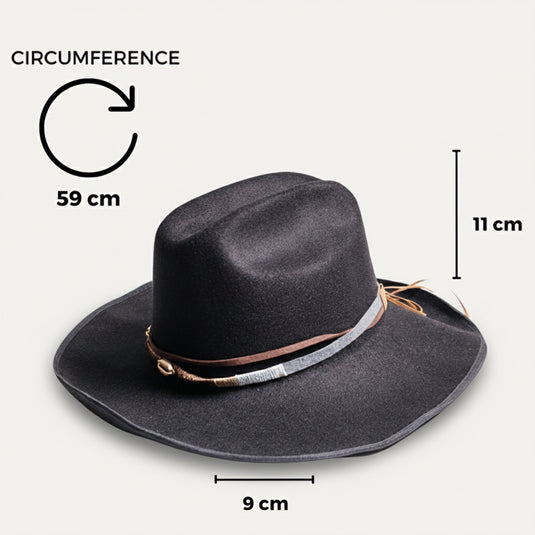 The Montara Wide-Brim Fedora (Black)