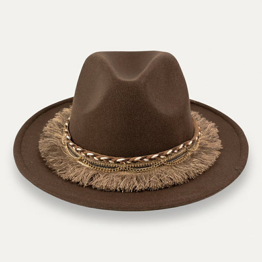 The Fringe Detail Fedora (Brown)