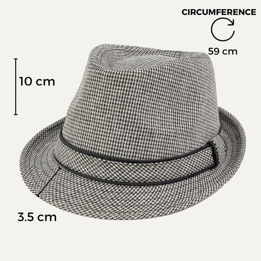 The Quiet Check Fedora (Grey)