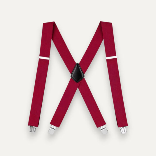 The Easy Day Suspenders — Crimson Red
