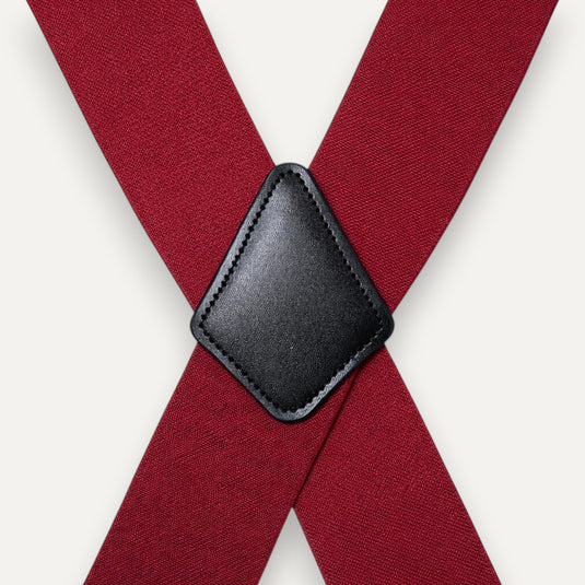 The Easy Day Suspenders — Crimson Red