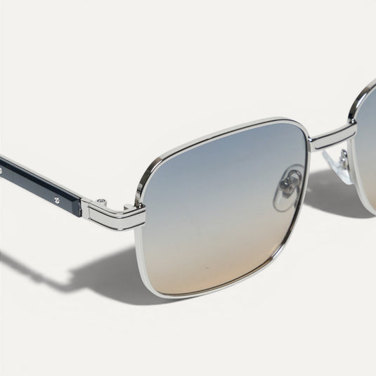 The Clean Cut Sunglasses– Silver Gradient