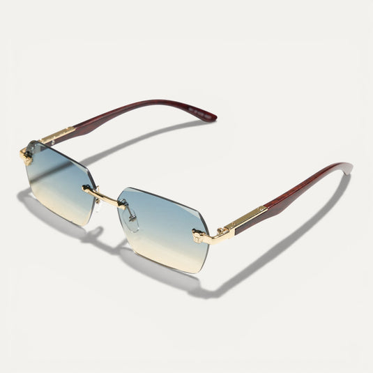 The Grounded Edge Sunglasses – Blue Gradient