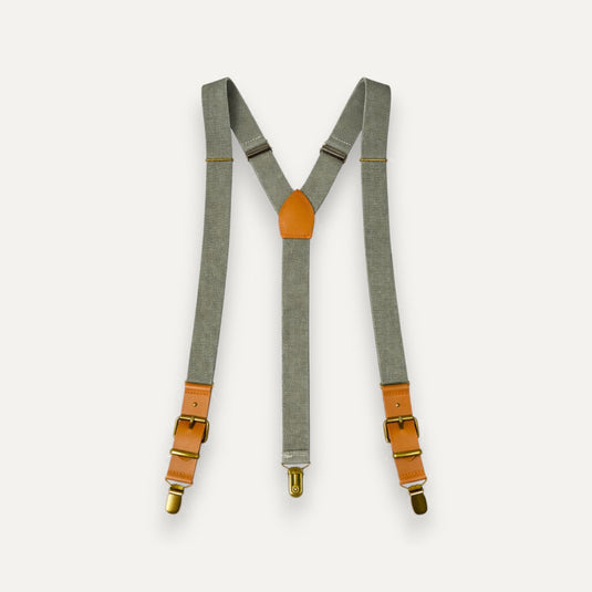 The Quiet Hold Suspenders – Sage Green
