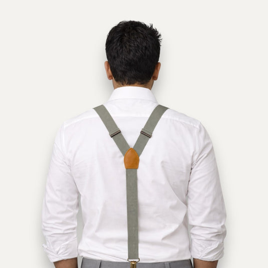 The Quiet Hold Suspenders – Sage Green