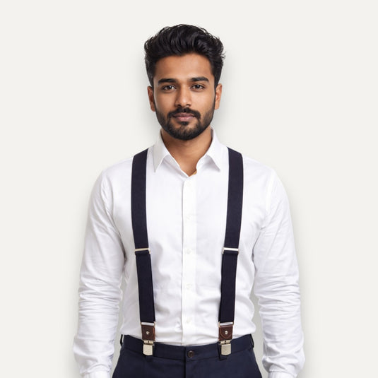 The Rivet Line Suspenders – Black