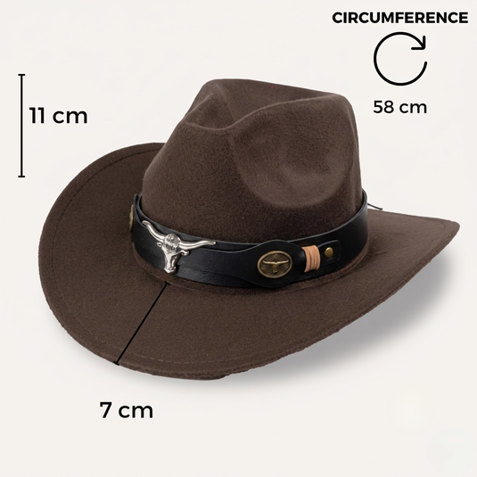 The Longhorn Trail Cowboy Hat (Dark Brown)
