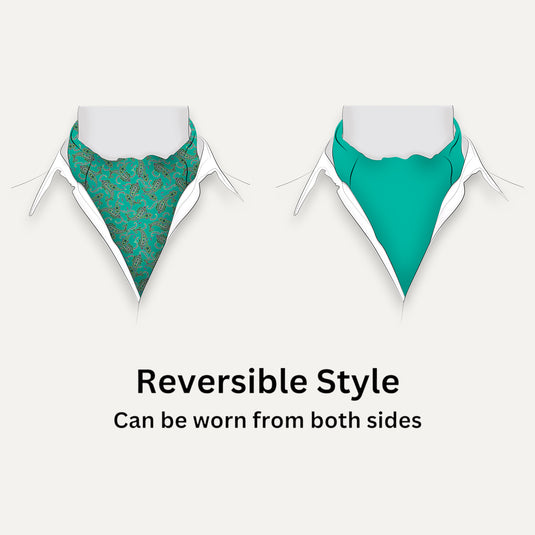 The Paisley Drift Cravat – Aqua