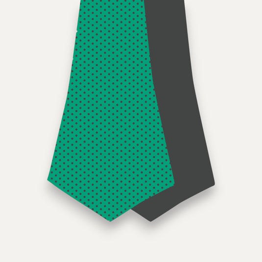 The Midnight Dot Cravat – Sea Teal & Black