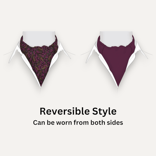 The Paisley Drift Cravat – Plum