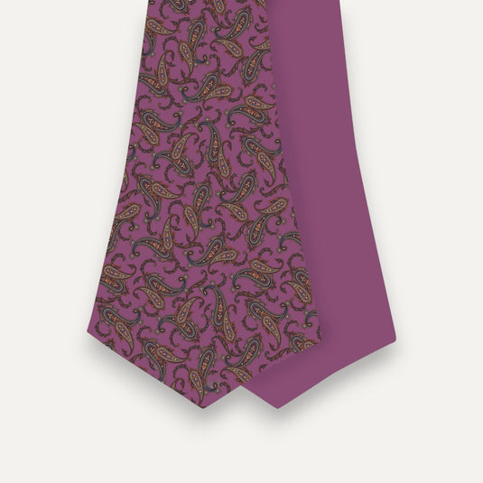 The Paisley Drift Cravat – Plum