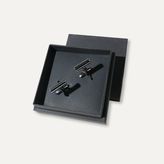 The Matte Bar Cuff Links – Silver