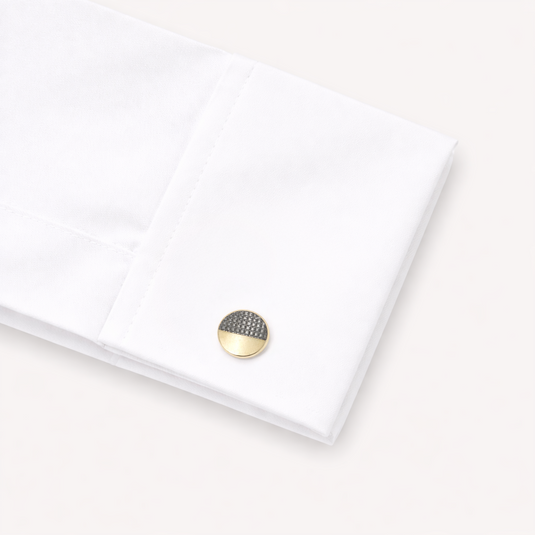 The Split Texture Cuff Links – Gold