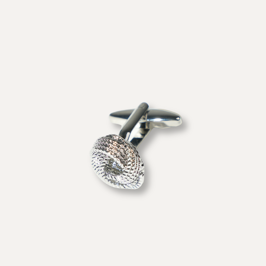 The Textured Knot Cuff Links – Silver