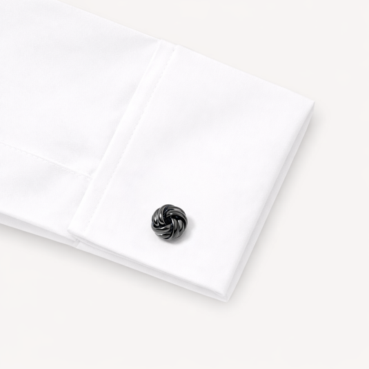 The Compact Knot Cuff Links – Gunmetal