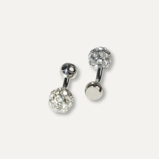 The Mosaic Sphere Cuff Links – Clear & Silver