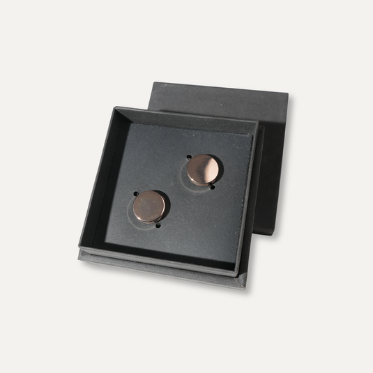 The Classic Disc Cuff Buttons – Rose Gold