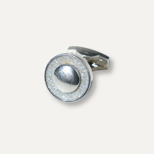 The Refined Crystal Cuff Links – Silver