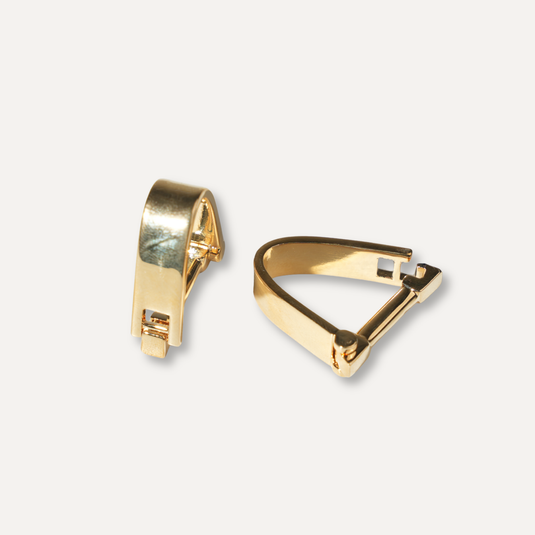 The Curved Form Cuff Links – Gold