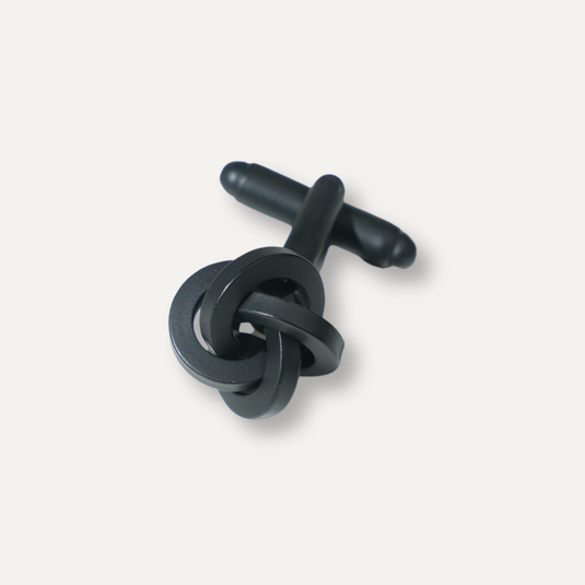 The Interlock Knot Cuff Links – Matte Black