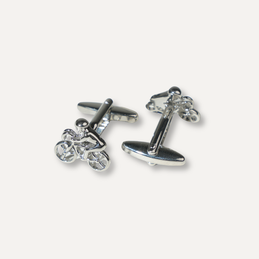 The Bicycle Cuff Links – Silver