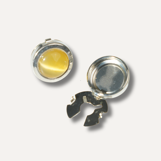 The Dome Cuff Buttons – Yellow & Silver