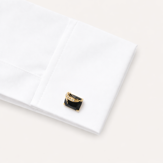 The Midnight Crest Cuff Links – Gold