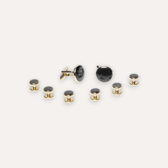 The Dress Stud Set – Black & Gold