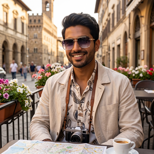 The Elevated Edge Sunglasses – Gold Purple