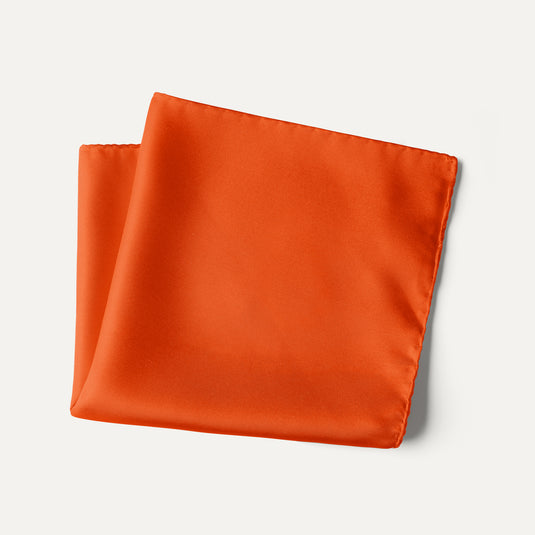 The Everyday Solid Pocket Square – Burnt Orange