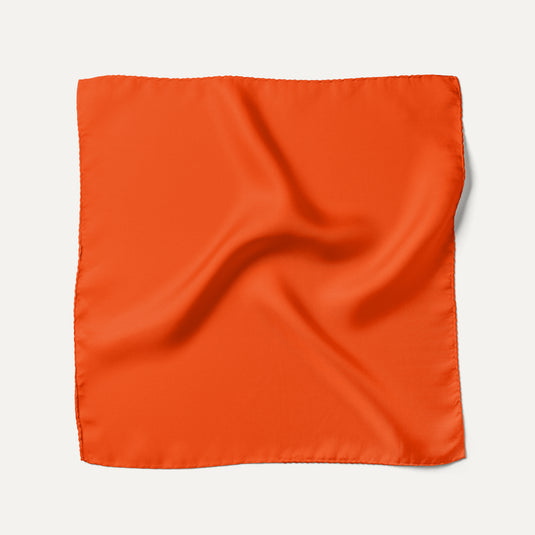 The Everyday Solid Pocket Square – Burnt Orange