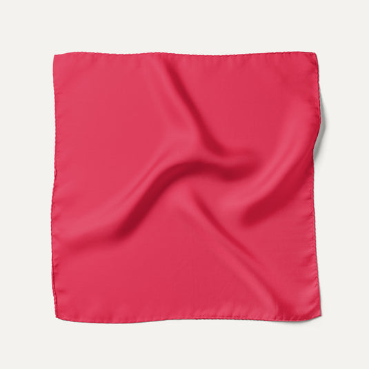 The Everyday Solid Pocket Square – Raspberry Red