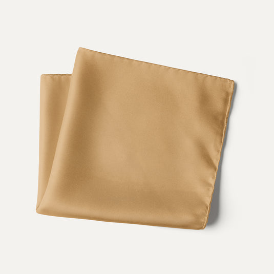 The Everyday Solid Pocket Square – Warm Beige