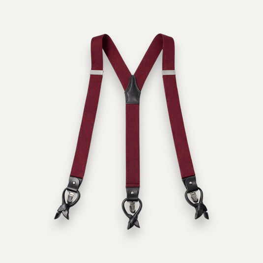 The Tailor’s Choice Suspenders – Burgundy