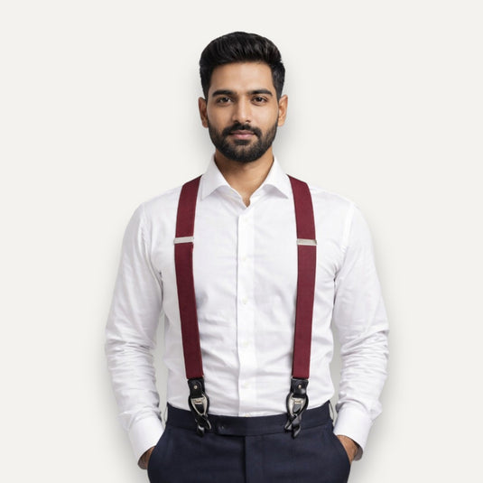 The Tailor’s Choice Suspenders – Burgundy