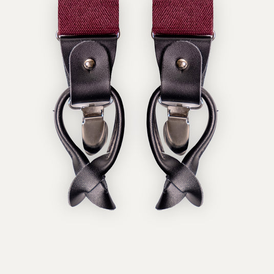 The Tailor’s Choice Suspenders – Burgundy